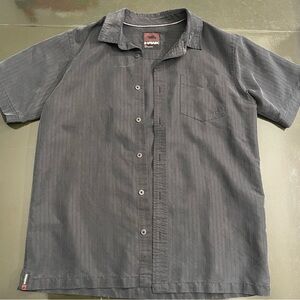Tony Hawk short sleeve black button down shirt.